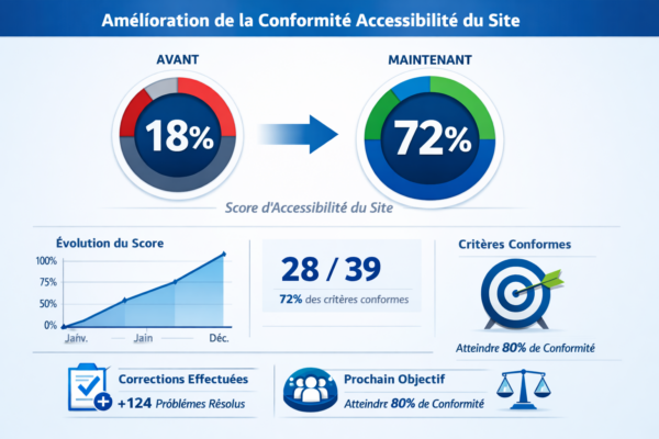 Audit RGAA collectivités - résultats et taux de conformité